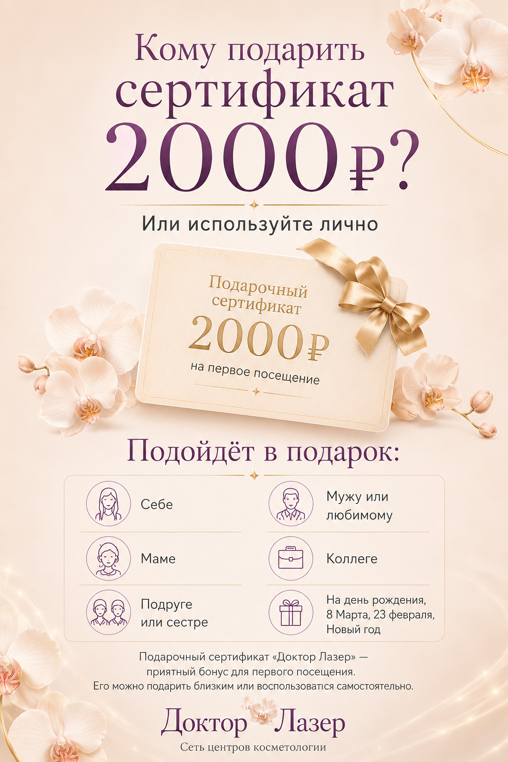 БЕСПЛАТНЫЙ Подарочный сертификат 
