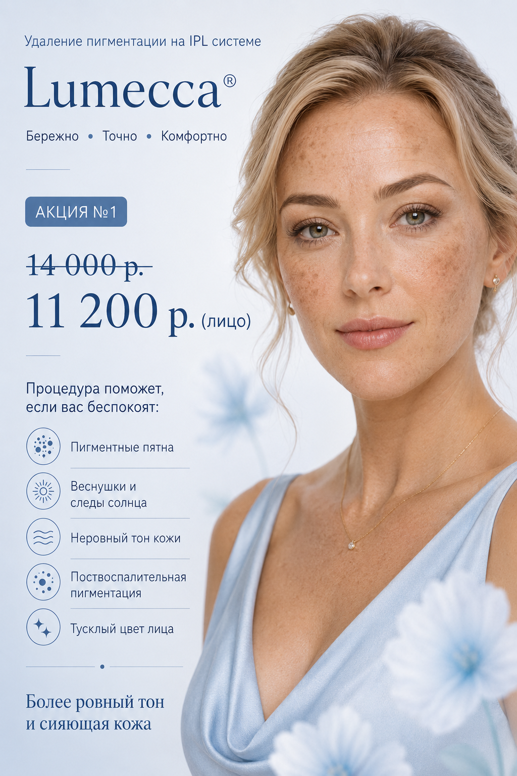 Удаление пигментных пятен от 9900р.